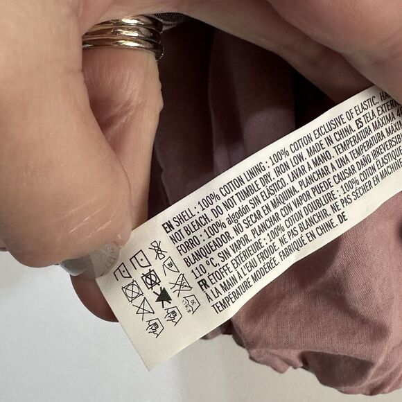 English Factory Puff Sleeve Crop Top M Pink Plaid Voluminous Trendy Summer NEW - Picture 6 of 11